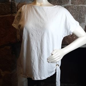 Michael Kors side tie textured top